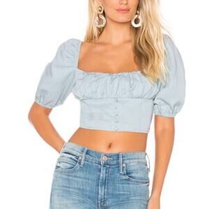 Free People Blue Crop Top S
